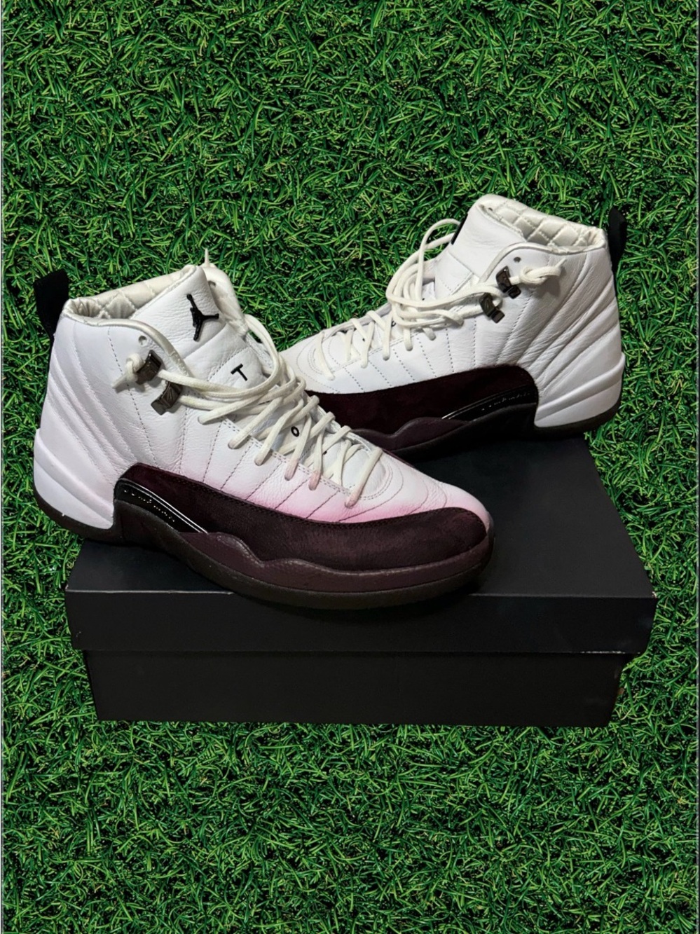 Air Jordan 12 Retro White and Burgundy